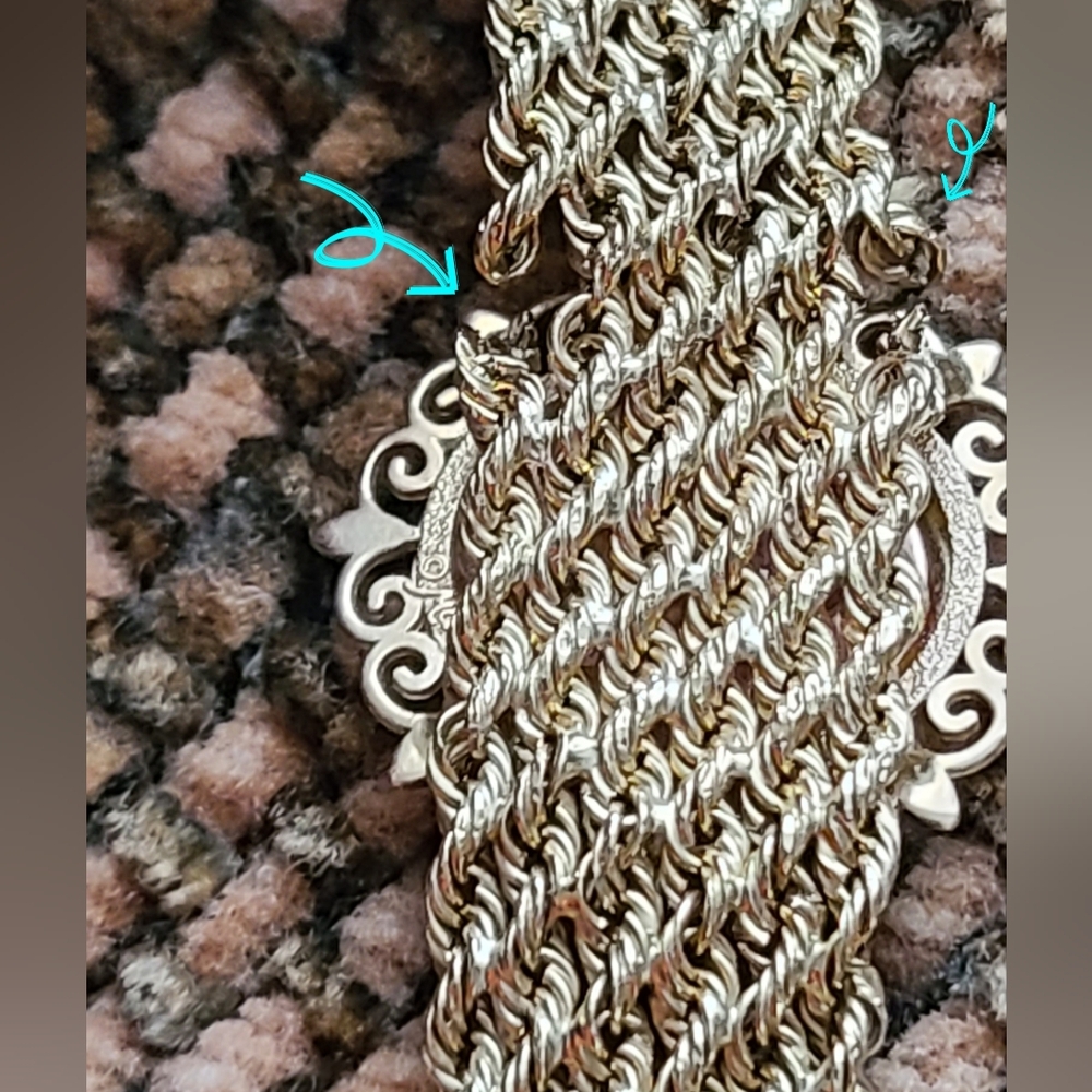Tri-Color 14k, 8g Gold Rope Chains Angel Bracelet. Yellow, White, Rose Gold - Picture 12 of 12